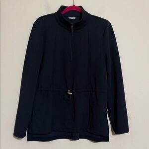 T Talbots Navy Blue Pullover performance jacket women XL casual hiking outdoor